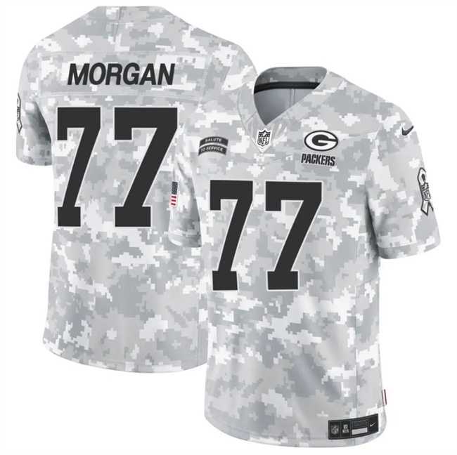 Men%27s Green Bay Packers #77 Jordan Morgan 2024 F.U.S.E Arctic Camo Salute To Service Limited Stitched Football Jersey Dzhi